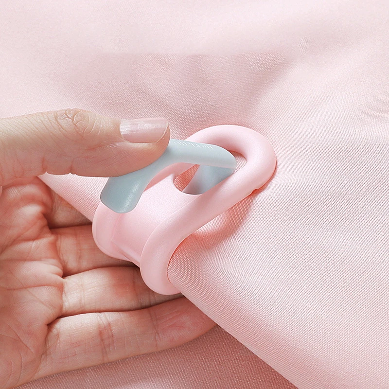 6개입 미끄럼 방지 이불 클립 - 매트리스용 바늘 없는 침대 시트 홀더, 이불 커버 및 이불 고정용 미끄럼 방지 담요 그립