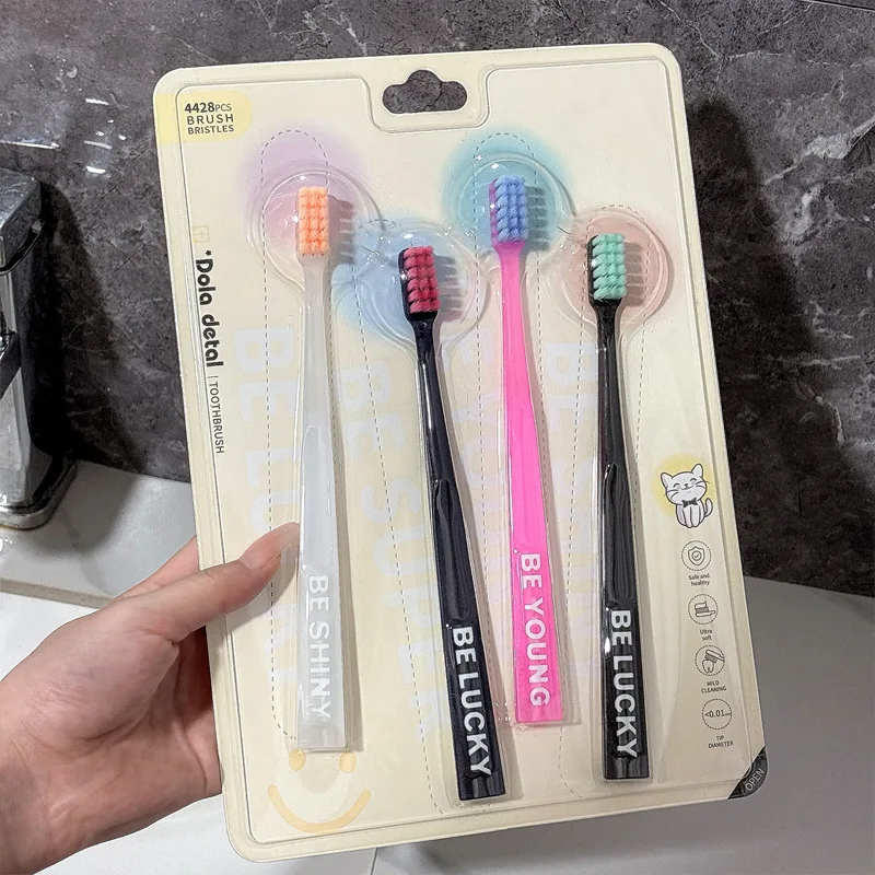 Couple Toothbrush Jelly Color Small Head Gum Protection And Antibacterial Properties Family Travel Soft Hair Brush Teeth Clean