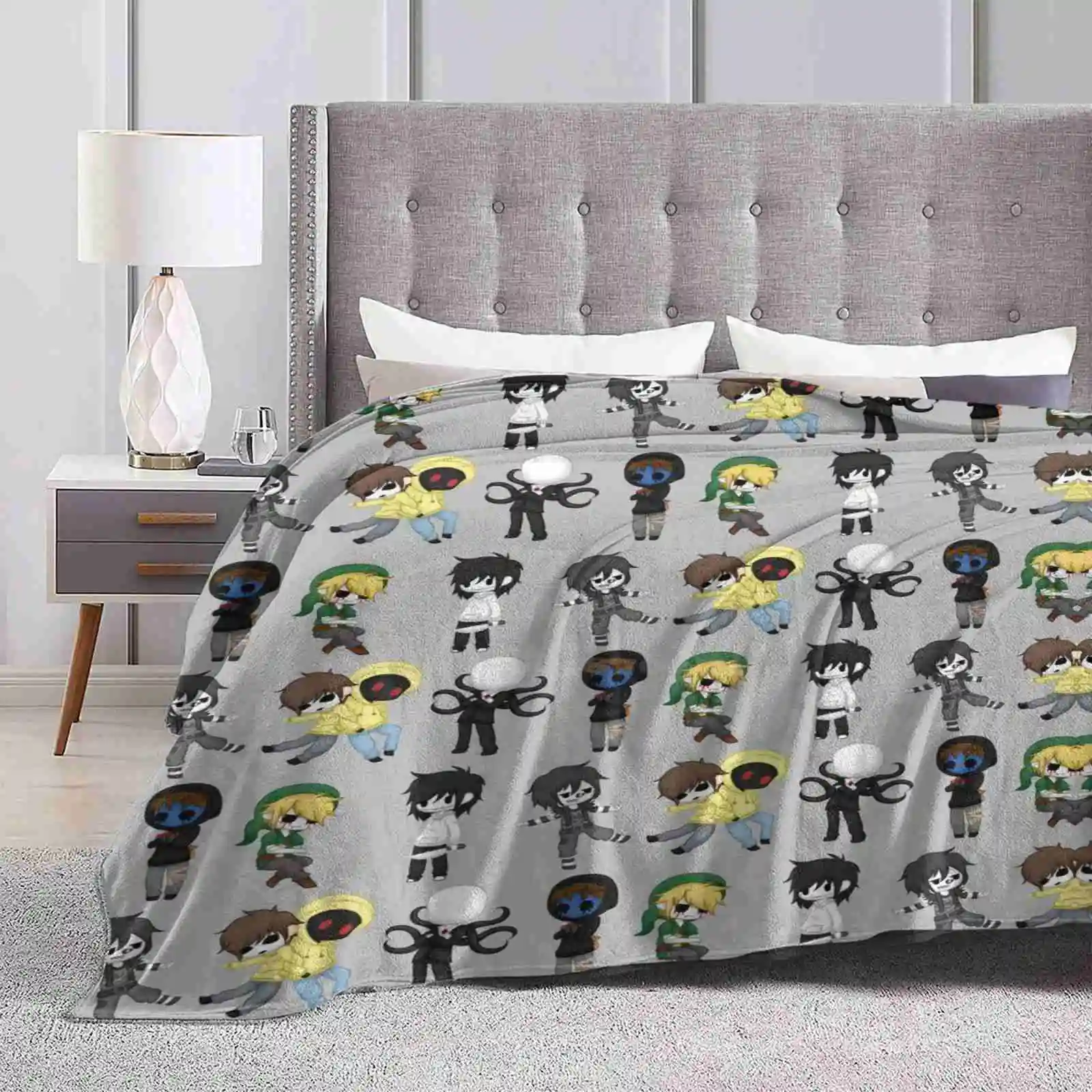 Cutiepasta Creative Design Comfortable Warm Flannel Blanket Creepypasta Jeff The Killer Slenderman Slendy Masky Ben Drowned Lj