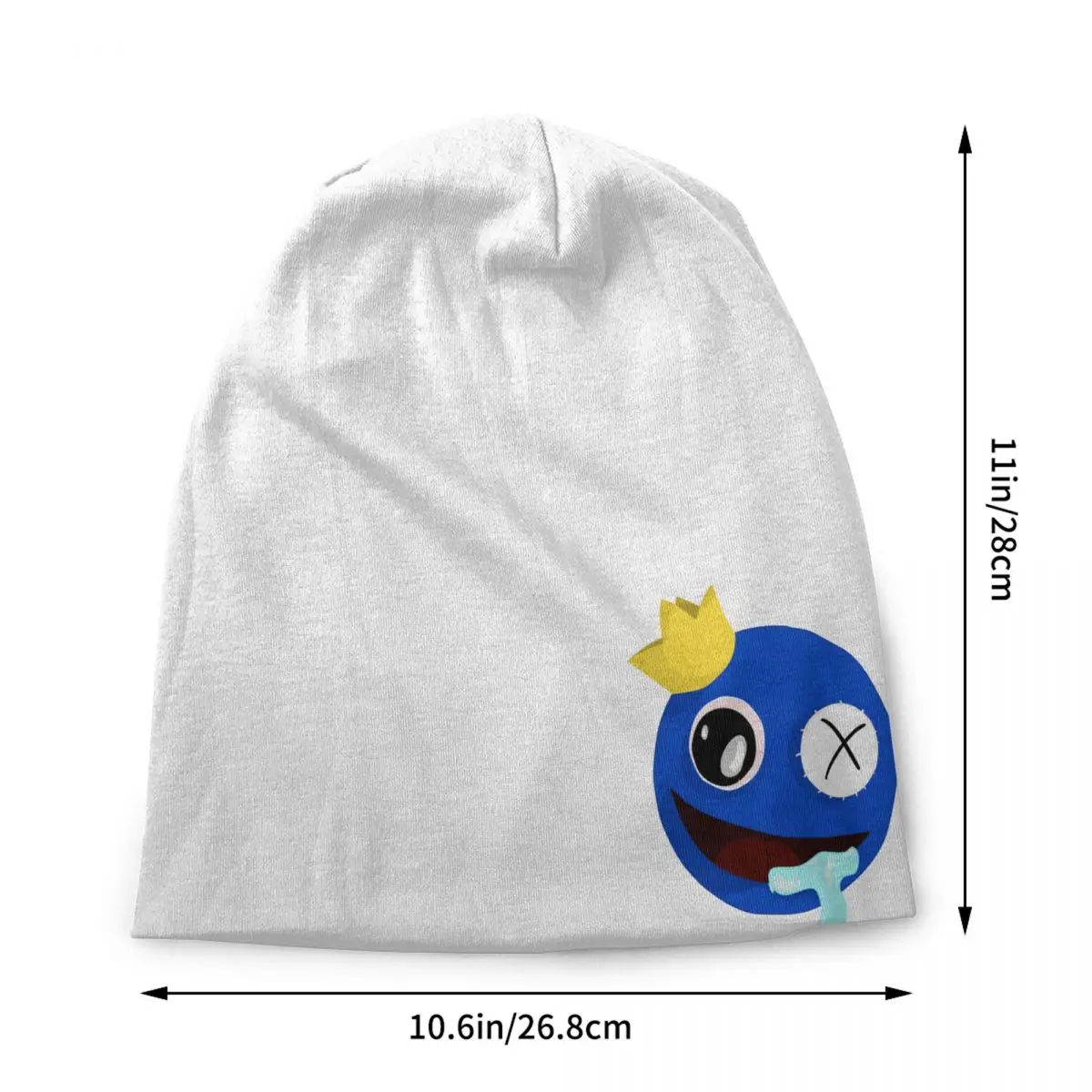 Custom Cute Blue Rainbows Friend Play Gamer Skullies Beanies Caps Unisex Fashion Winter Warm Knitting Hat Adult Bonnet Hats