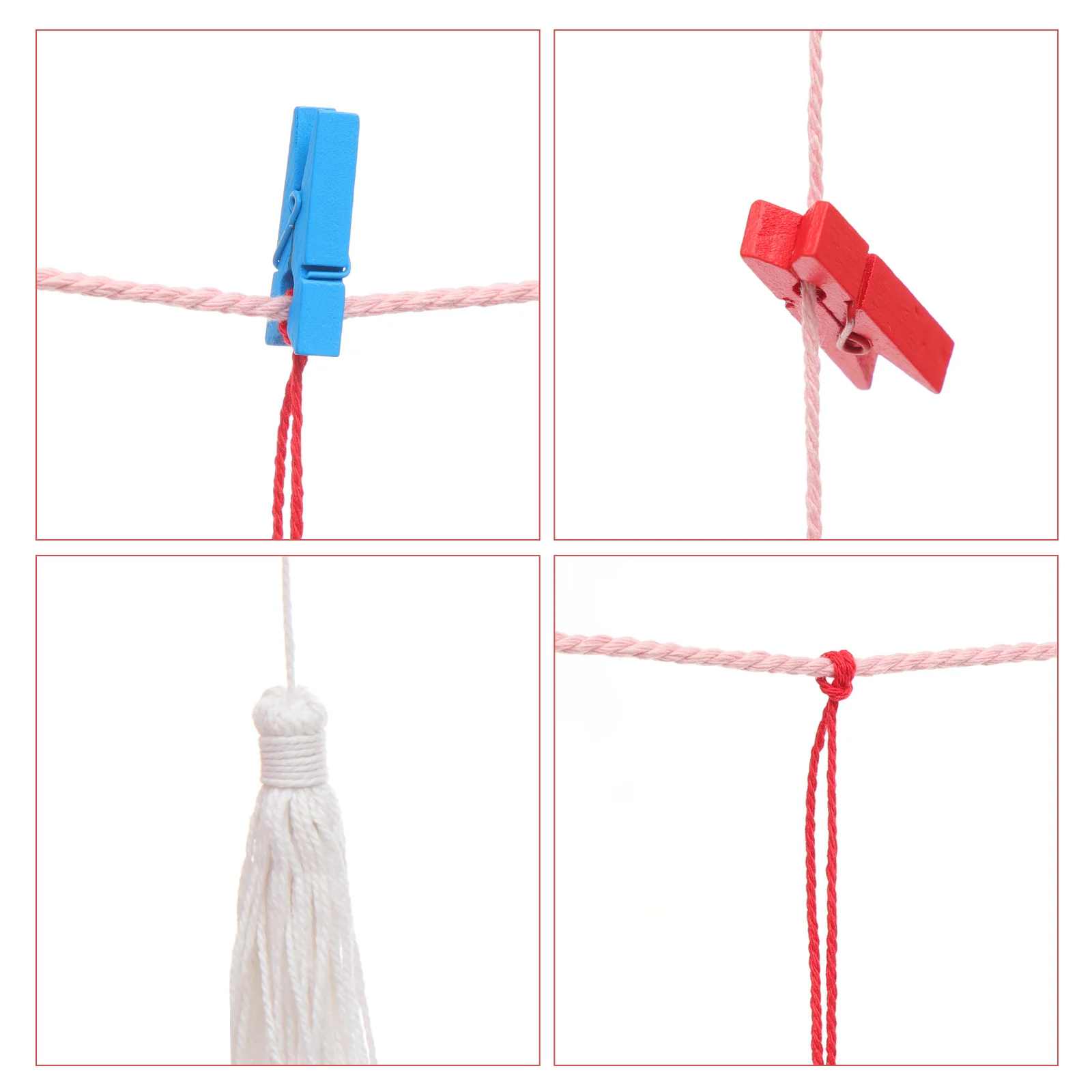 

Photo Storage String Hanger with Clip Picture Hanging Clips Wire Display Holders Rope Decorations