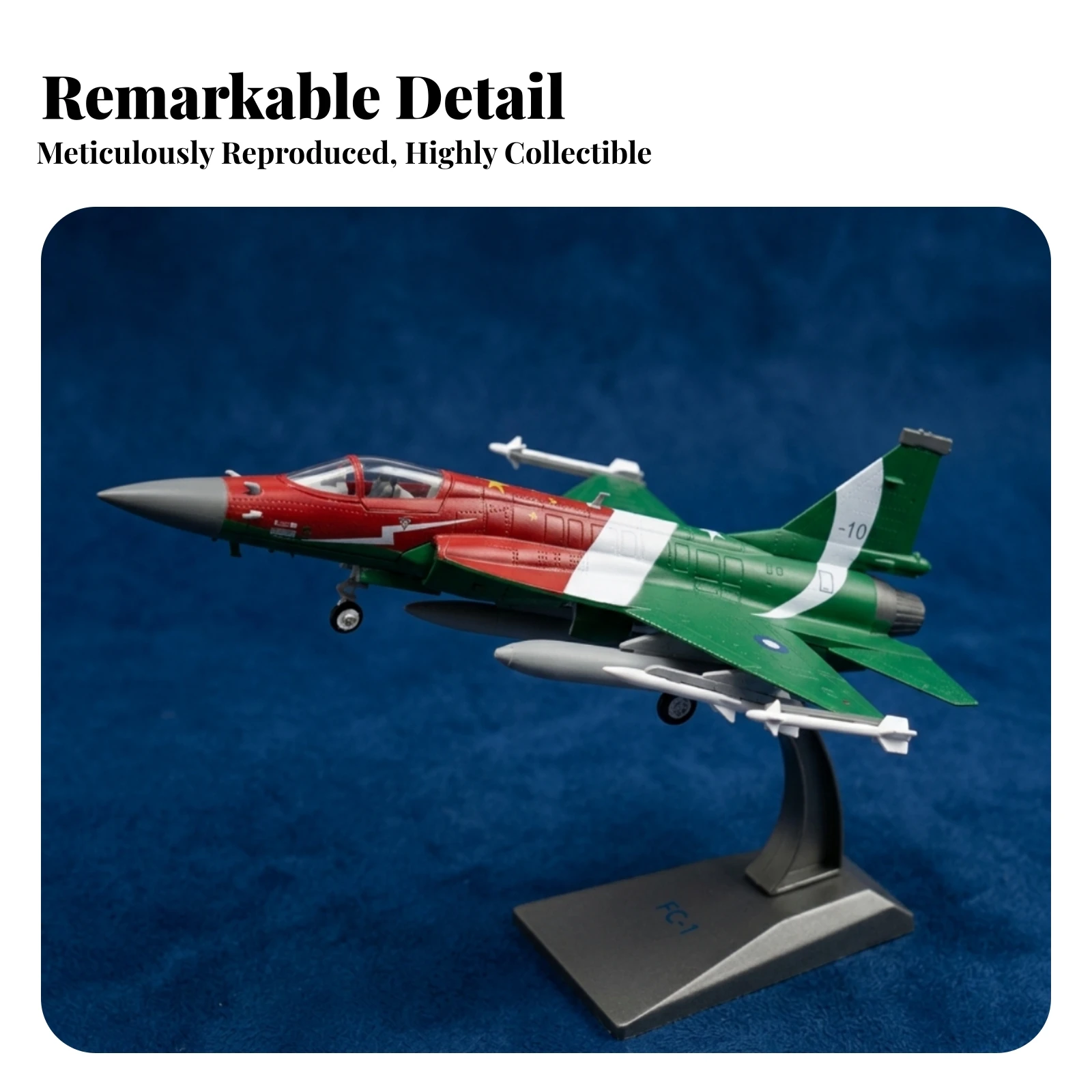 Die-Cast Fighter Aircraft Clear Canopy Scale Fighter Plane Display Aircraft Model Fixed Landing Gear