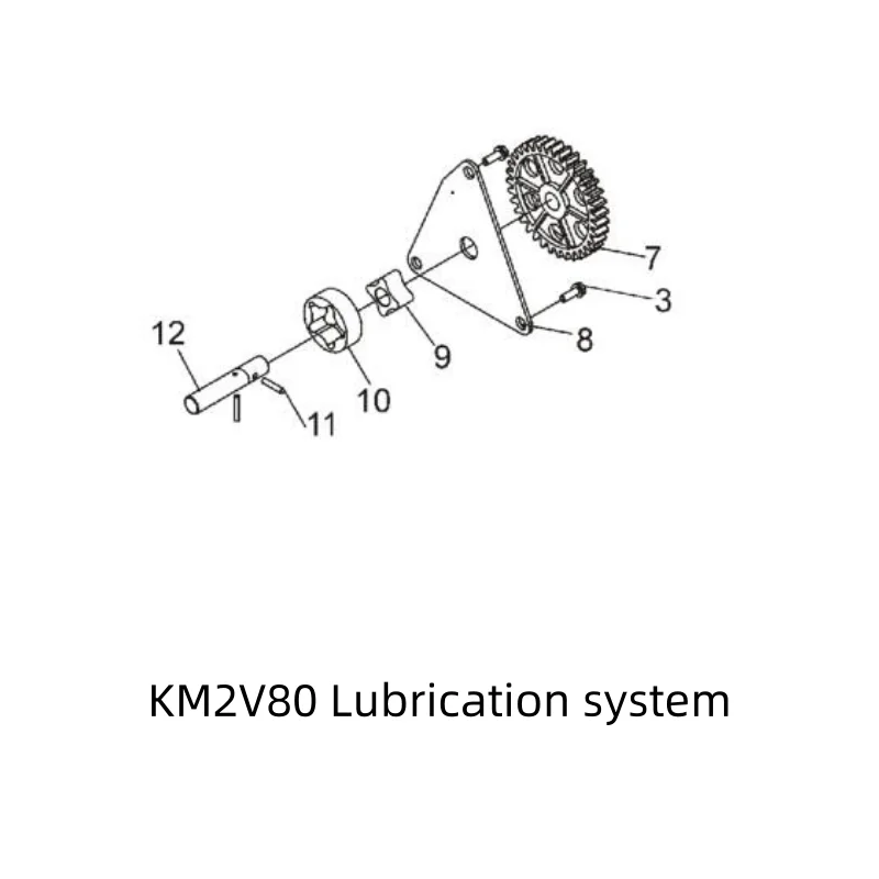 KM2V80 OIL PUMP ASSEMBLY FIT KIPOR GENERATOR KDE12EA KDE12EA3 KDE12STA KDE12STA3 KM2V80 OIL PUMP