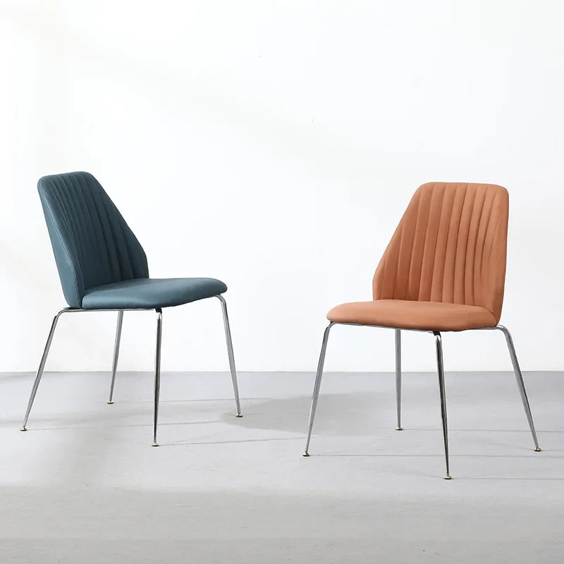 

Modern simple dining chair home Nordic light luxury backrest table and chair