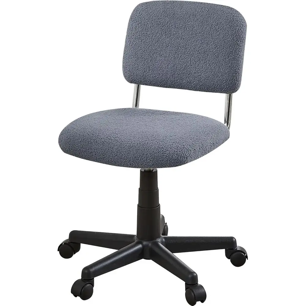 

aux ur Comy Height Adjustable Swivel ArmlHome Oice r with Wheels, or Bedrooms/Makeup Room/Living Room, Gray