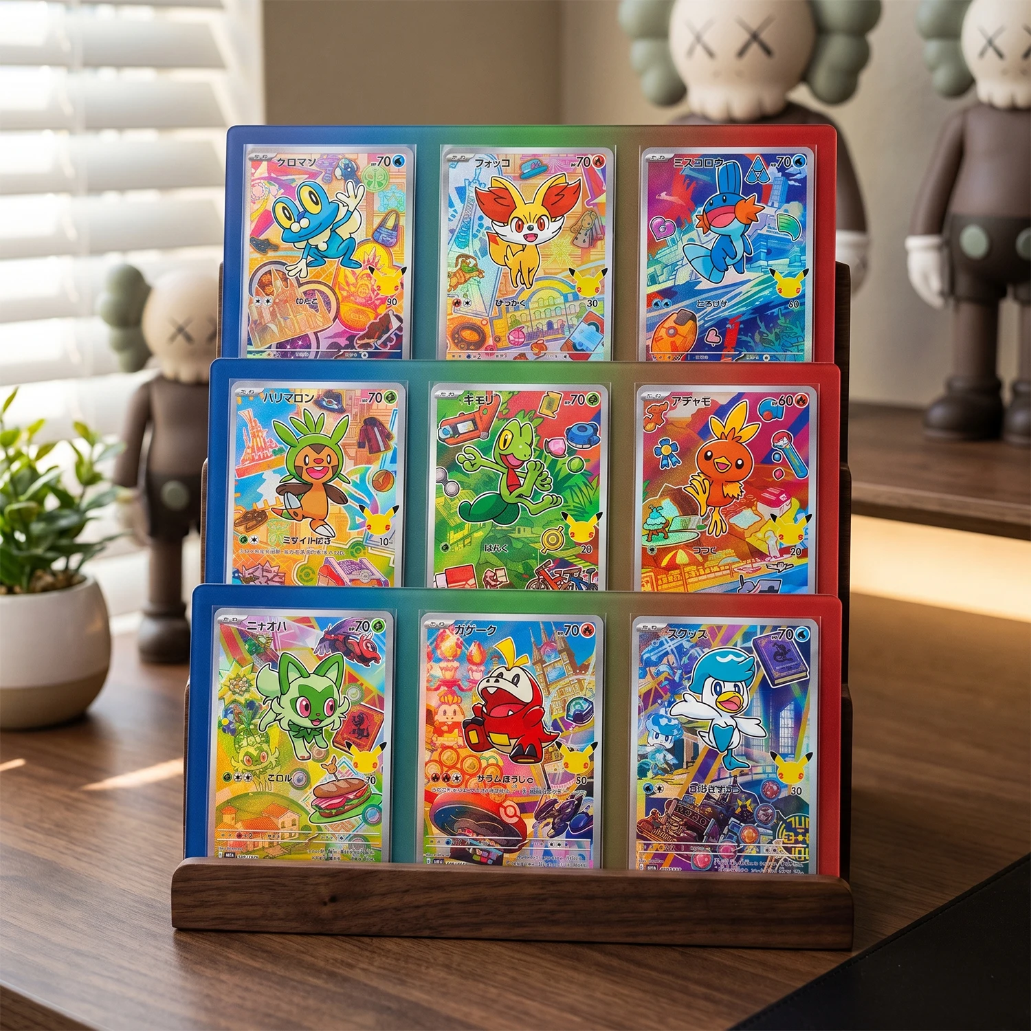 DIY TCG PKM Card 30th Anniversary First Partner Illustration Collection Series 3 Sprigatito Froakie Mudkip JPN Anime Game Cards