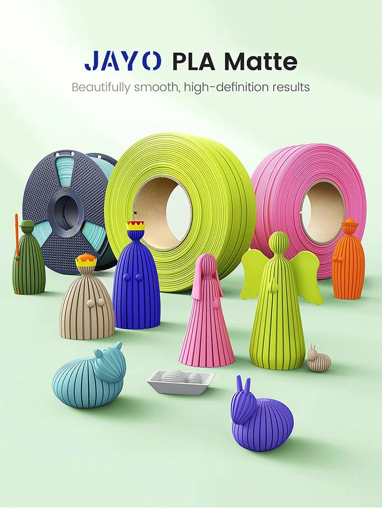 Filament JAYO 1.75mm PLA Matowy, 5 rolek, filament do drukarki 3D FDM, matowa tekstura powierzchni, filament 3D — zdjęcie produktu 7