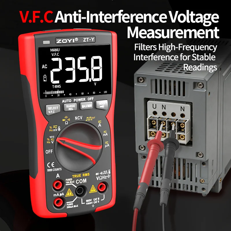 Zoyi High-Precision ZT-Y Automatic Range Multifunctional Digital Multimeter Intelligent Anti-burn Electrician Maintenance