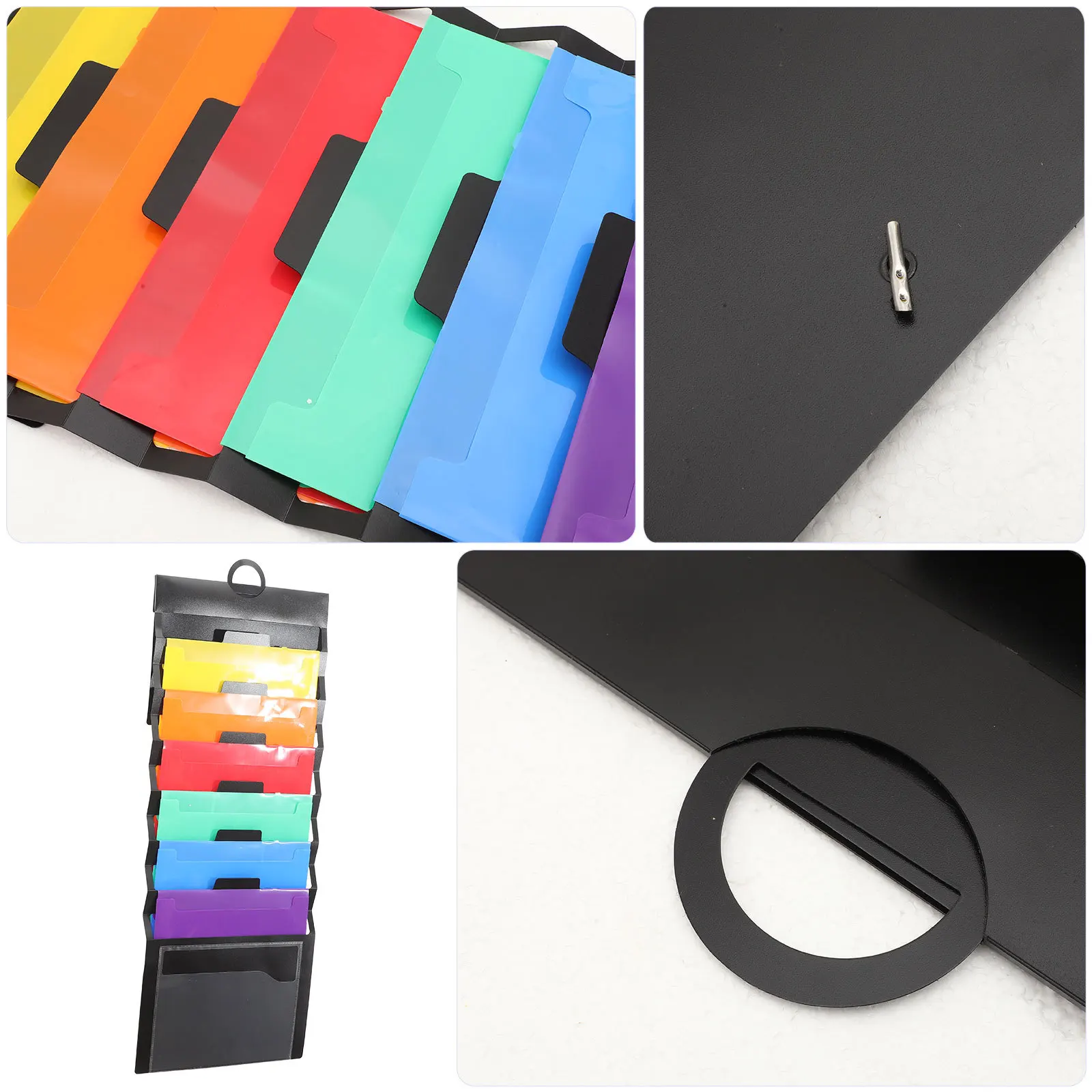 Hanging File Folder Expanding Document Organizer Stylish Portable Waterproof Paper File Storage Bag for Office Home