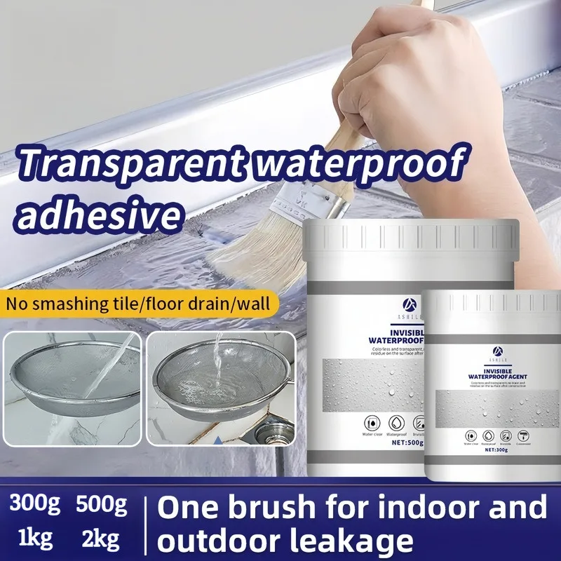 

Bathroom Waterproof Coating & Transparent Sealant Glue for Home Repair, Waterproofing Showers and Tiles Leak Fix Mold