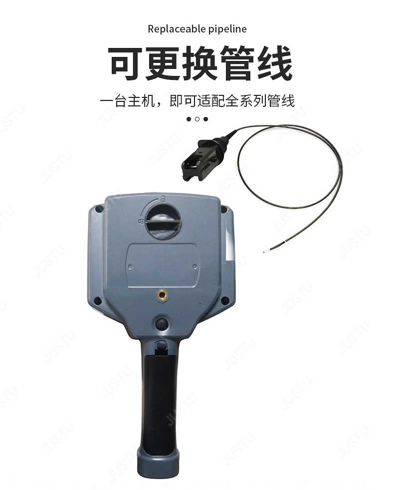 1.7Mm industrial fiber optic endoscope high definition pipe probe, handheld steering pipe endoscope detector