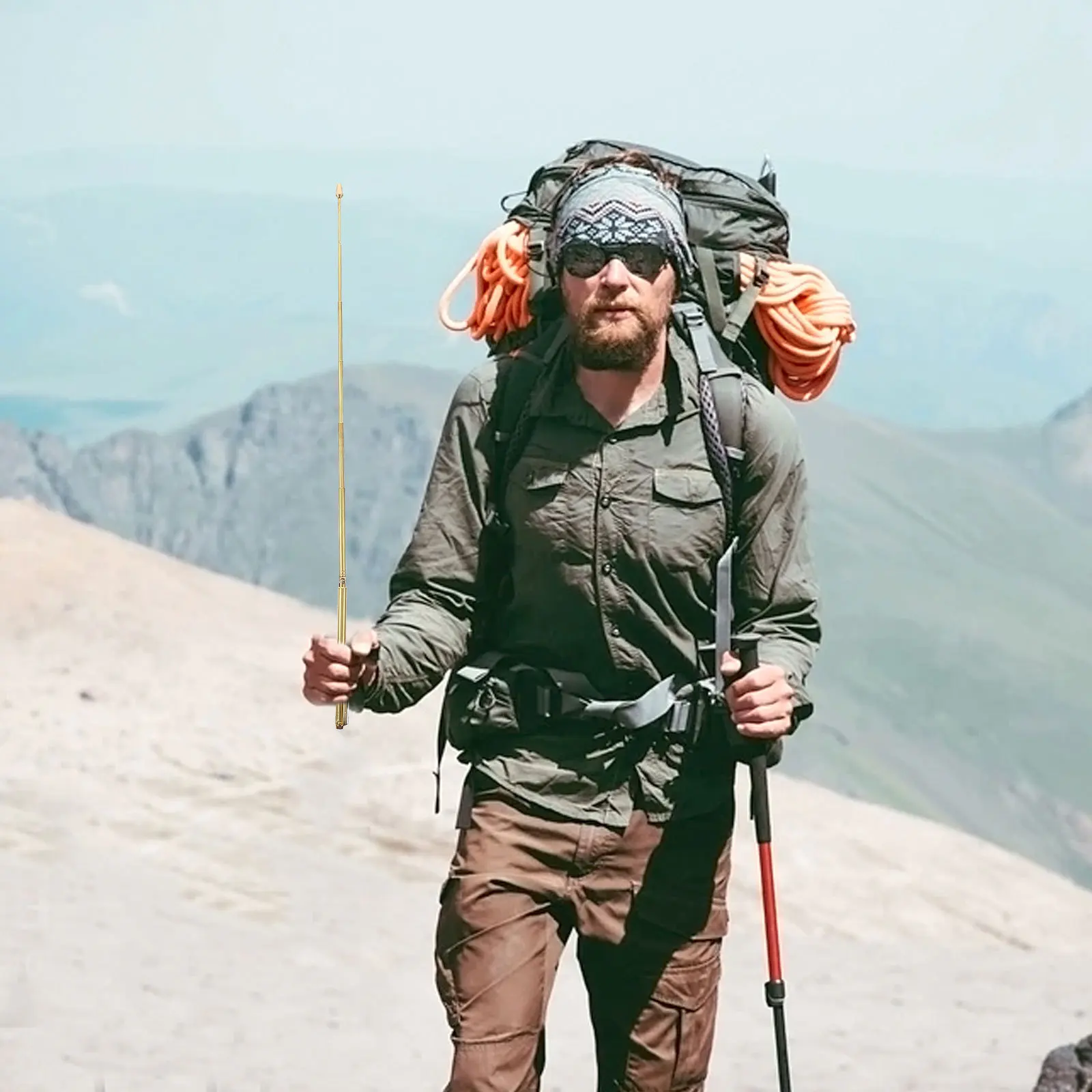 

2Pcs Professional Feng Shui Dowsing Rods Copper Divining Tool for Metal Water Detection Portable Foldable Compass Probe Smooth