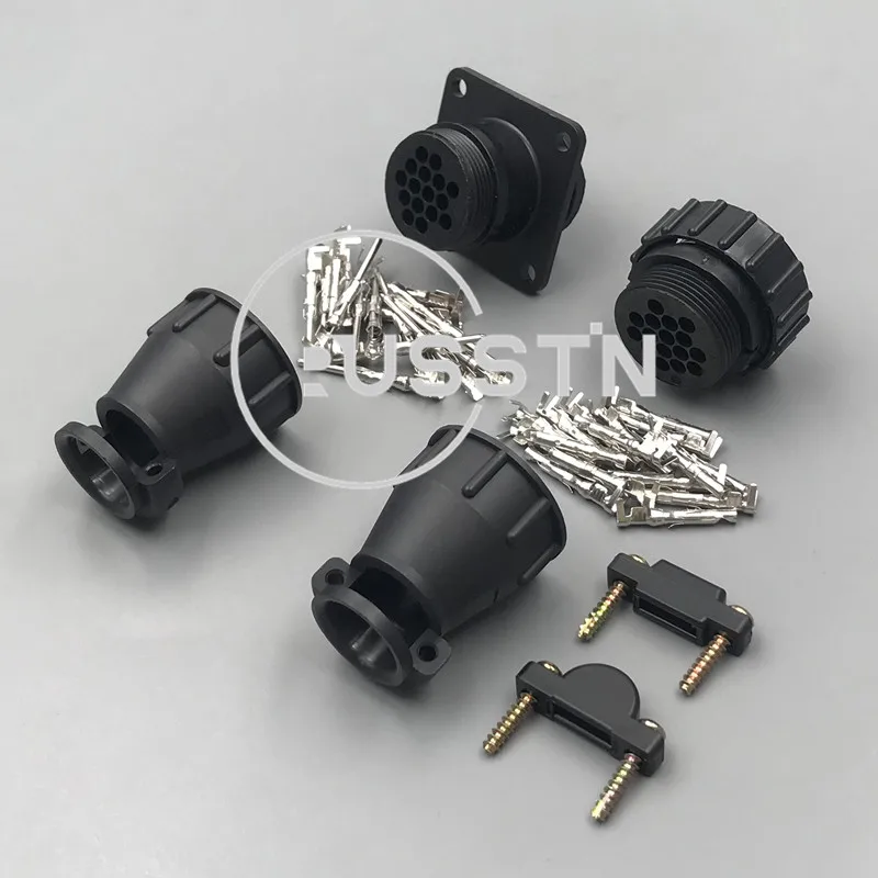 16 Way Diagnostic Socket AC Assembly Auto Aviation Plug And Tail Clamp 182916-1 206036-1 182642-1 206037-1 206070-8 For SMEMA