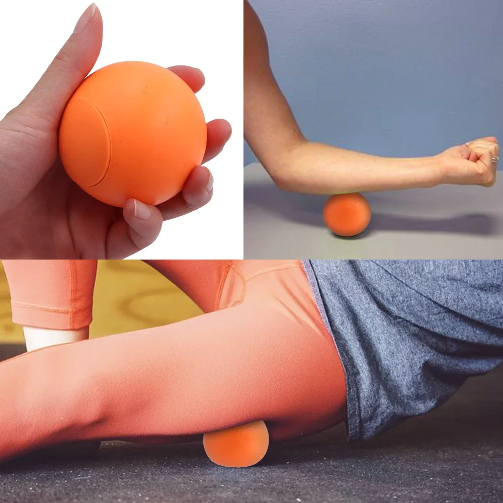 TPE Lacrosse Ball Fitness Relieve Muscle relaxation Gym Trigger Point Massage Ball Training Fascia Hockey Massage Elastic Ball