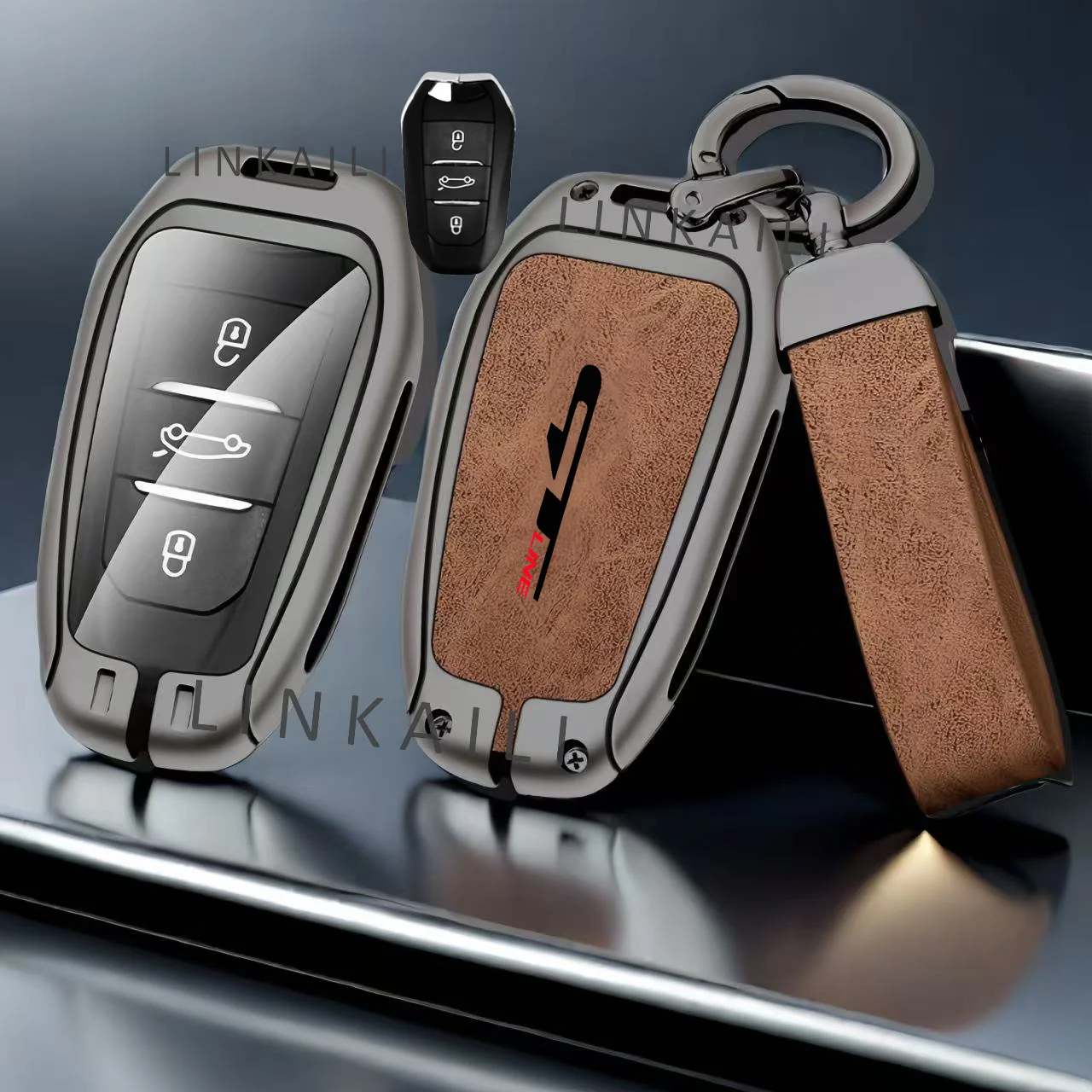 سيارة سبائك الزنك مفتاح حقيبة لبيجو GTLine 207 307 407 208 308 408 508 2008 3008 4008 5008 RCZ سيارة مفتاح سلسلة مفتاح معدني قذيفة