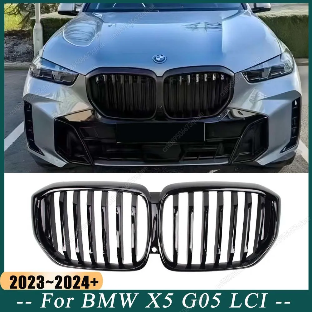 

Car Front Kidney Grill Grille Racing Grills Grille For BMW X5 G05 LCI 2023-2024+ Single Slat ABS Gloss Black Body Kits Tuning