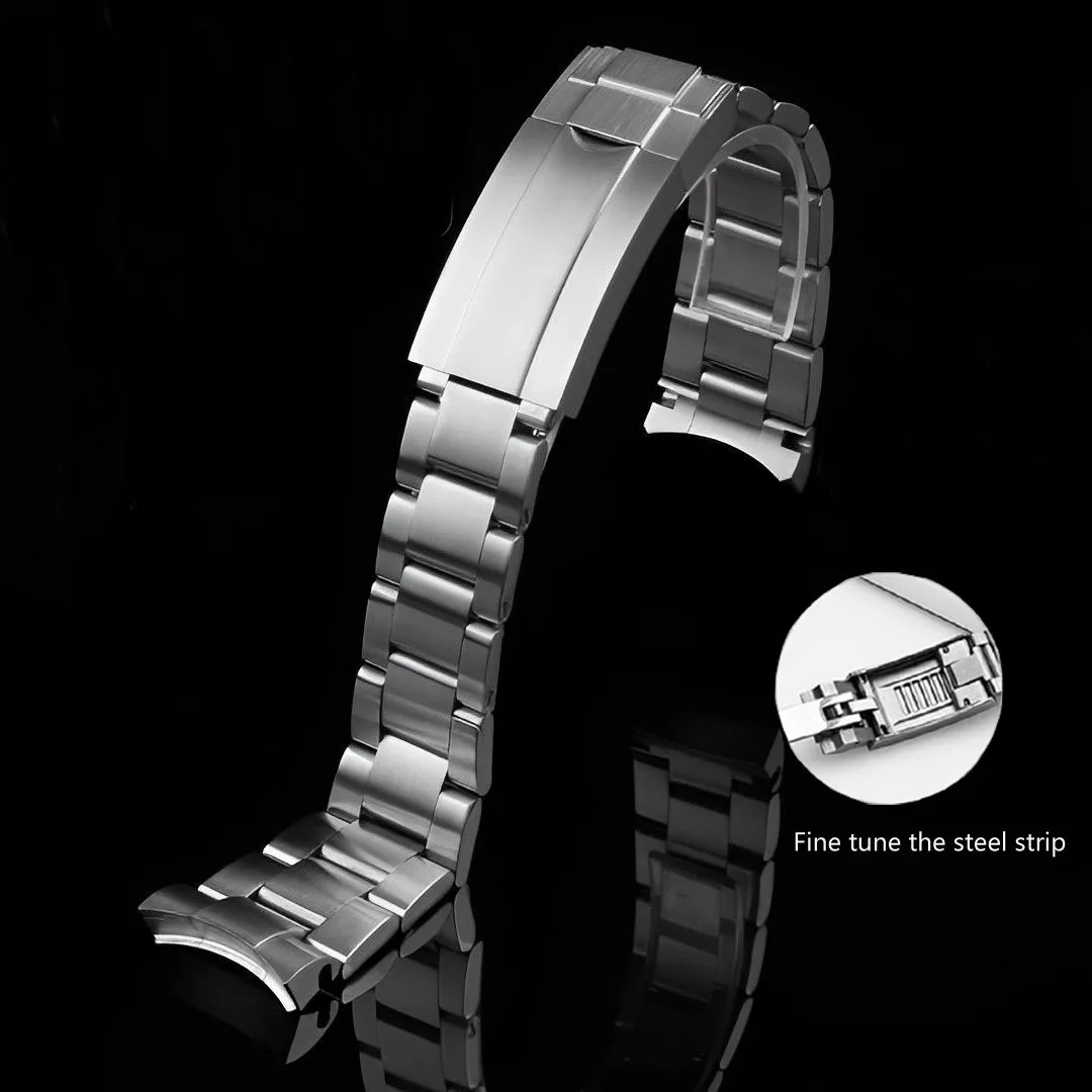 

Watch Bracelet For Rolex SUBMARINER DAYTONA SUP GMT Men Fine-Tuning Pull Button Clasp Strap 904 Stainless Steel Watch Band 20mm