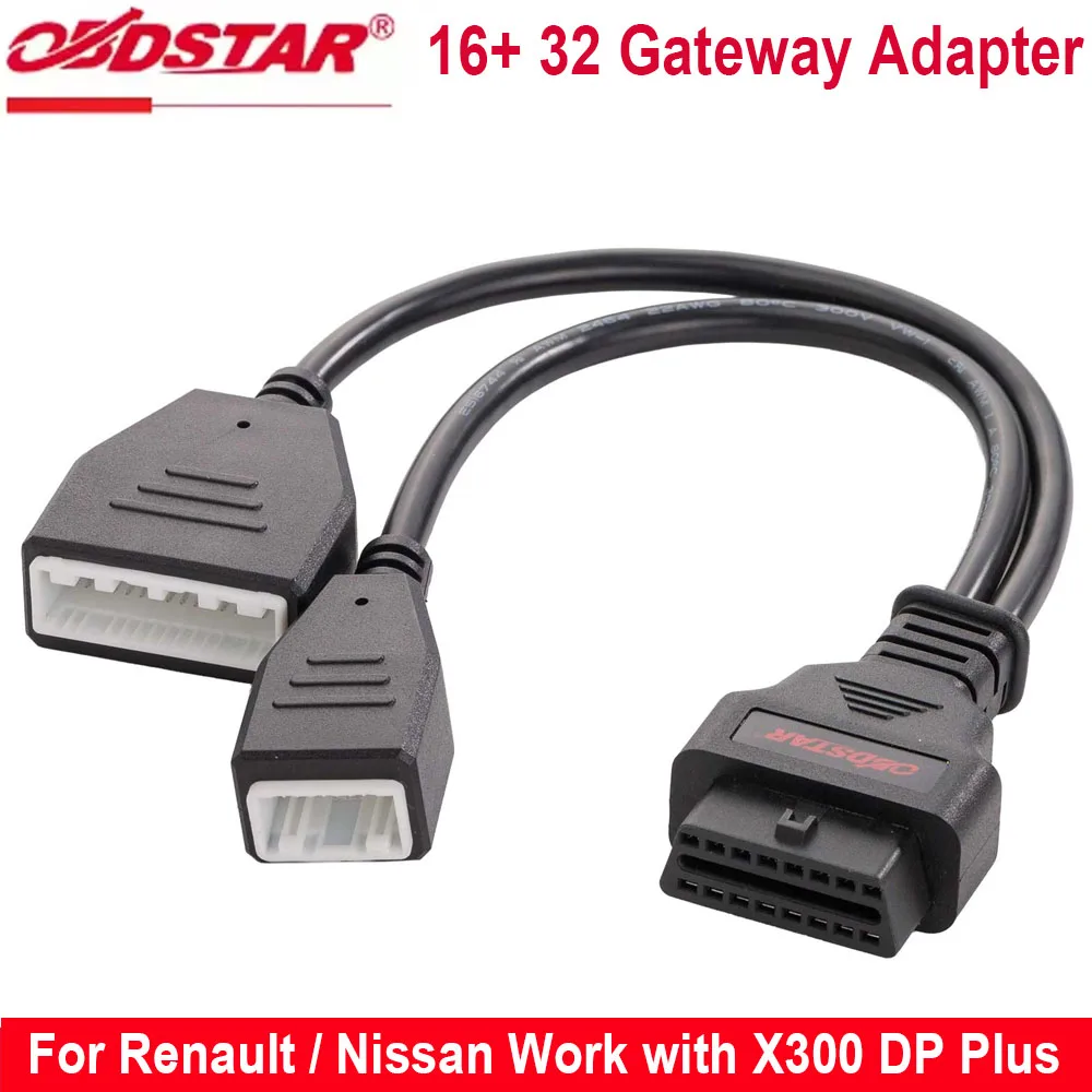 New OBDSTAR 16+32 Gateway Adapter Work with X300 DP Plus/X300 PRO4 For Renault/Nissan All Keys Lost ECU programming