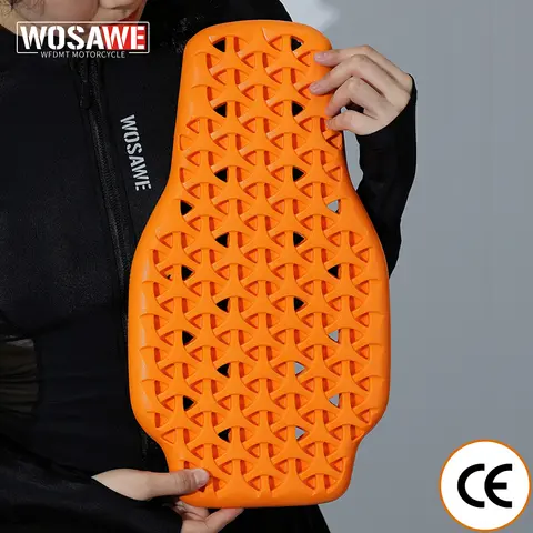 WOSAWE CE Approved Motorcycle Back Protector Universal Motorbike Elbow Knee Pads Soft Motorcycle Jacket Insert Armor Equipment