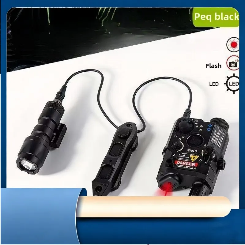Adjustable Multi-Mode Hobby Model Decor Accessory Alloy PEQ Shape Dual Light Function Game Prop