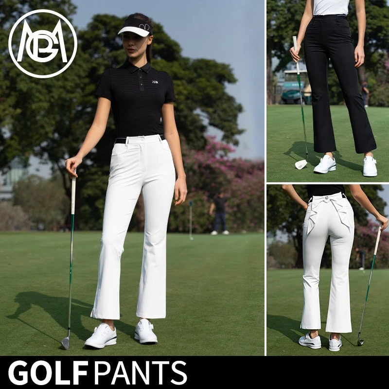 PGM Golf Women's Pants Spring/Summer Korean Fashion High Waist Pants KUZ218