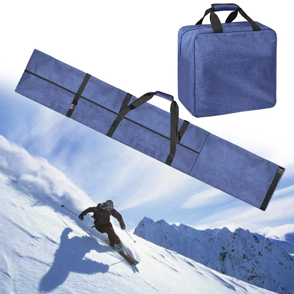 

Организованная сумка для хранения лыж до 200 см. В комплект входит дополнительная сумка для хранения ботинок. Сумка для хранения снаряжения для сноубордов.