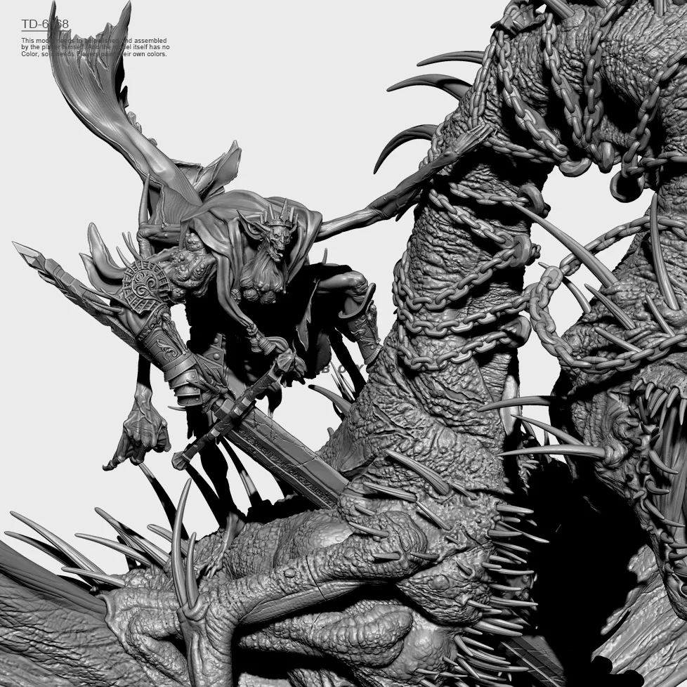 H80mm 100mm 120mm Resin model kits figure colorless and self-assembled（3D Printing ） TD-6168/3D