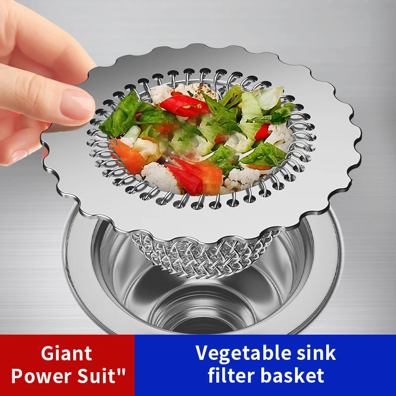 

Kitchen Sink Strainer Stainless Steel Sink Funnel Anti Blocking Sink Dishwasher Basin Floor Drain Sewer Hair Strainer