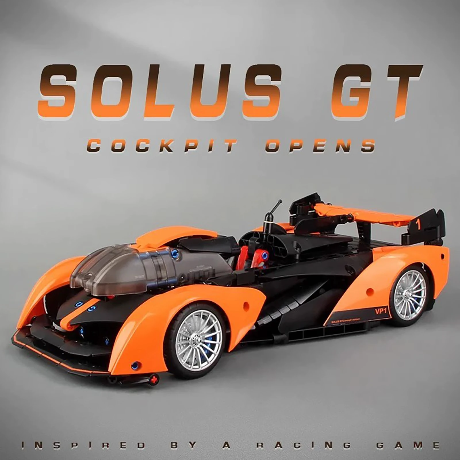 التقنية Solus GT Hyper Car 817 قطعة اللبنات MOC سرعة سباق السيارات الأفكار سيارات نموذج الطوب لعب للأطفال الكبار الهدايا