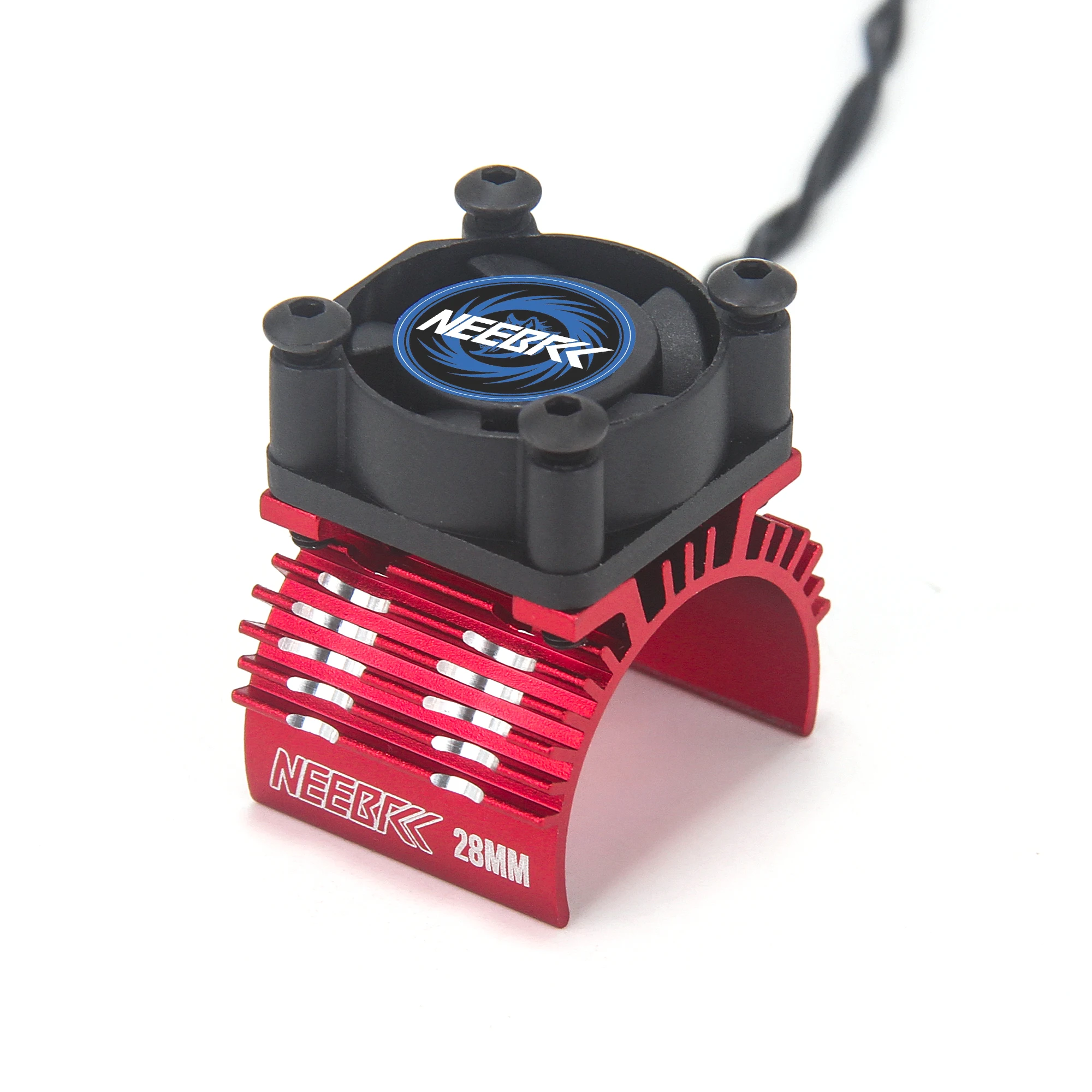 NEEBRC 28MM Metall-Kühlkörper 25mm Motor-Kühlventilator 5-12V für 1/12 1/14 1/16 RC Auto 370 380 390 2838 2840 2847 Bürstenloser Motor – Detail 10