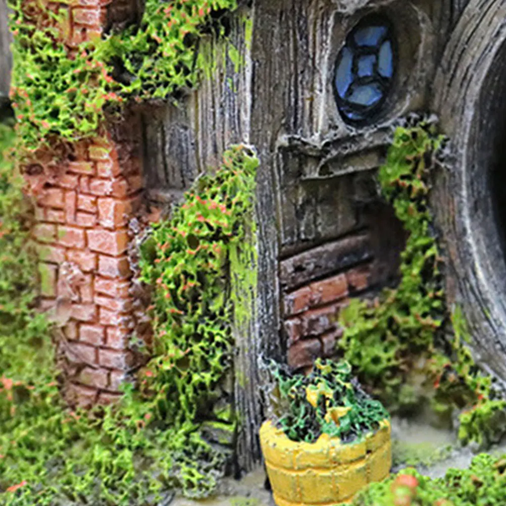 

Large Resin House Craft Fish Tank Decorations Shrimp Hideout Realistic Aquarium L scaping Non Polluting Safe Shelter Mini Garden
