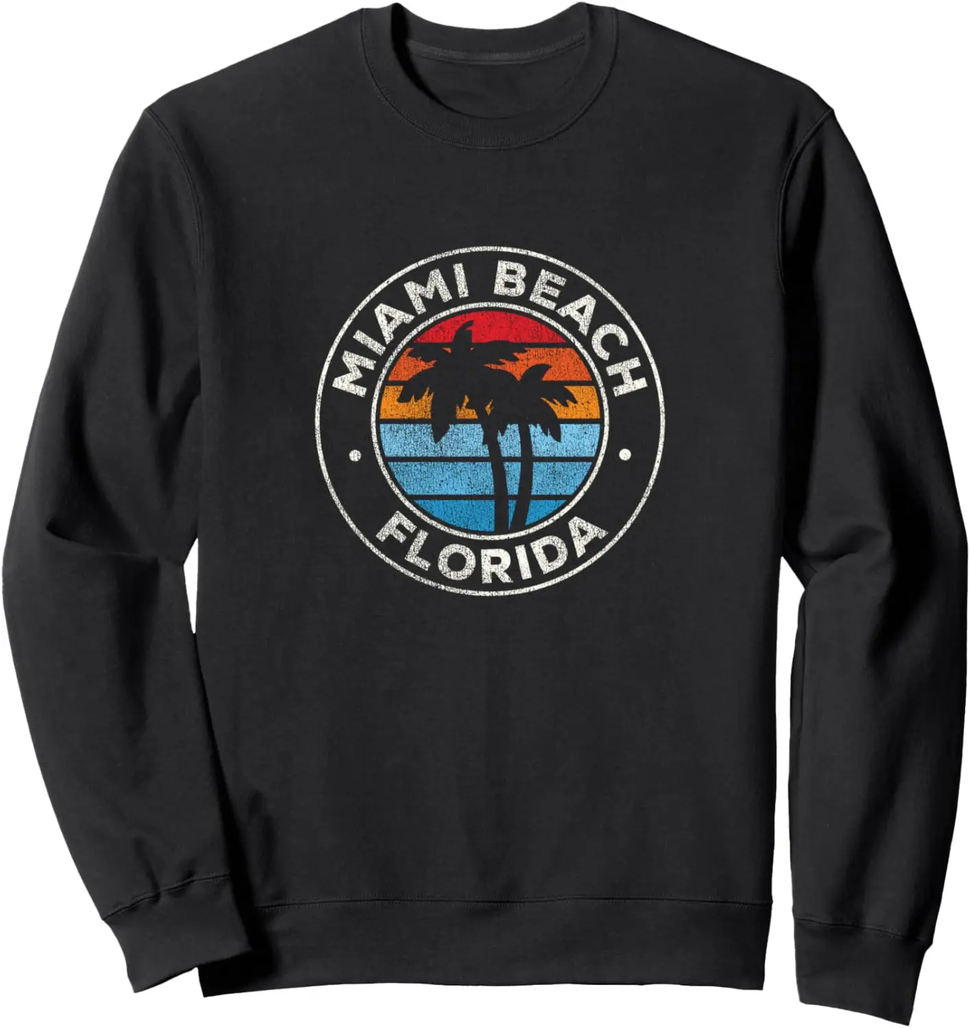 Miami Beach Florida FL Vintage Graphic Retro 70s Sweatshirt