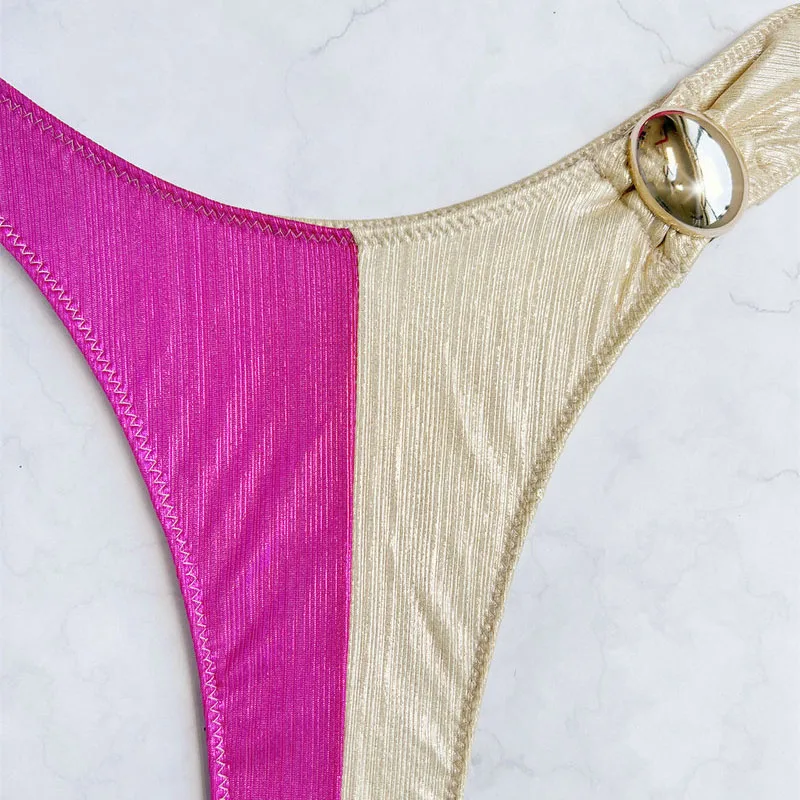 Costume da bagno donna Bikini monospalla Costume da bagno a vita alta Costume da bagno due pezzi Costume da bagno brasiliano da donna Costume da bagno sexy