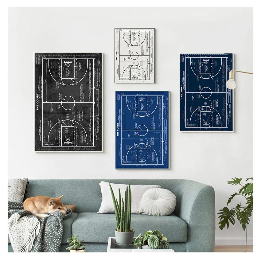 Painting Soccer Patent Poster Coach Gift Boys Room Decor Sports Wall Art Prints Picture Field Blueprint Canvas