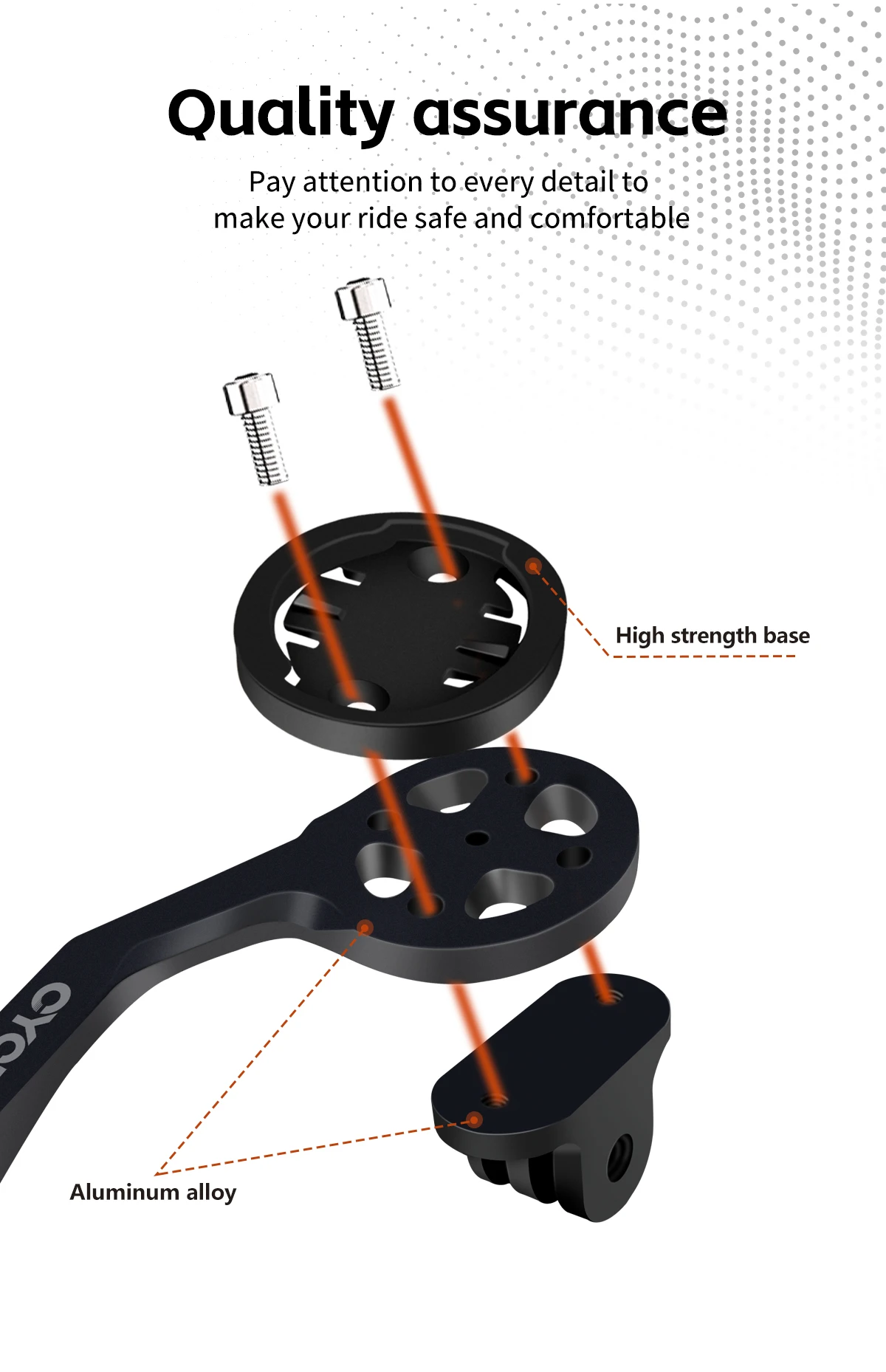 Scheinwerferhalterung aus Aluminiumlegierung, doppelseitige Montage, GPS-Fahrradcomputerhalterung, CYCLAMI S5 für GARMIN XOSS IGPSPORT MTB, Rennrad – Detail 3