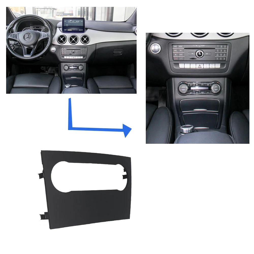 

Для MERCEDES BENZ B-класса (W245) 2005-2011: Комплект для установки панели приборов, накладка на консоль, адаптерная пластина, декоративная накладка.
