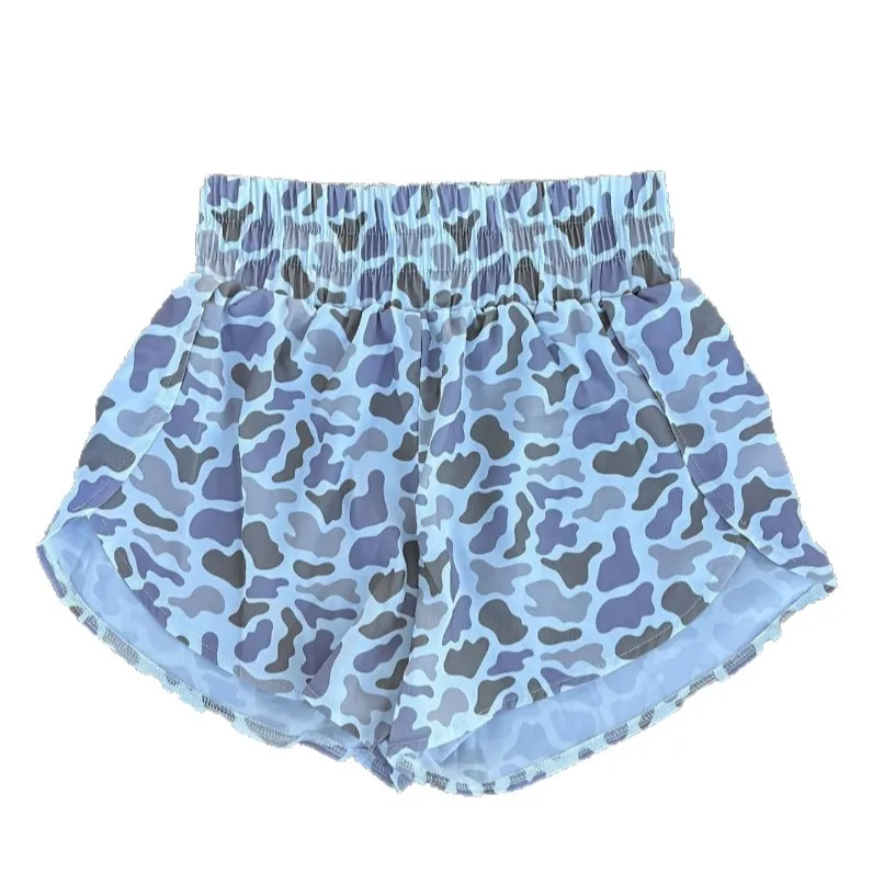 2026 European and American shorts, elastic digital printing, multi-color