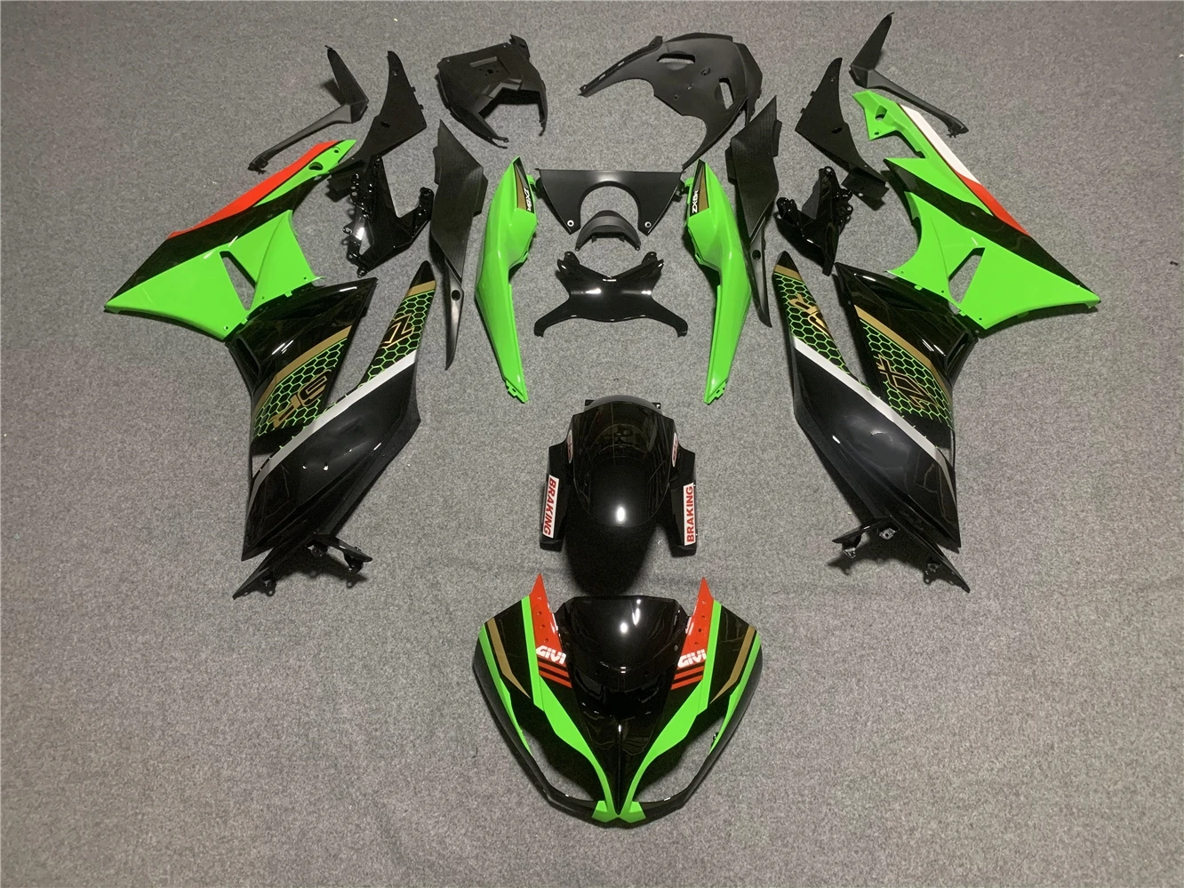 Motorcycle Fairing Kit Suitable for Kawasaki ZX-6R 09-12 Year 6R 636 2009 2010 2011 2012 Fairing Green Black White Gold Red