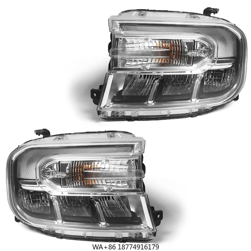 

Фары JOLUNG для Maverick 2022-2024, галогенные, с хромированным корпусом и LED DRL, комплект (левая/правая)