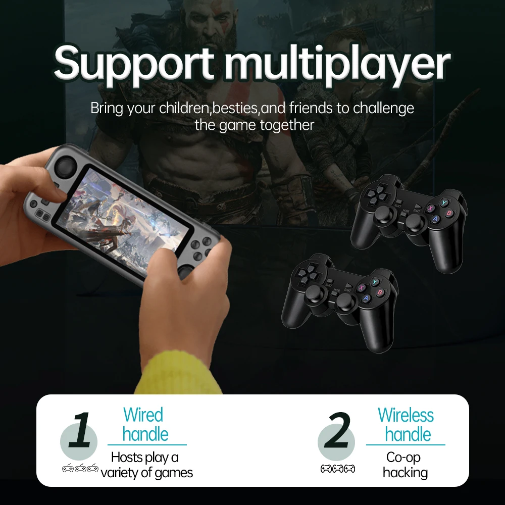 5.0 IPS Touch Screen Video Game Console RG3566 Android Open Source Handheld Game Player