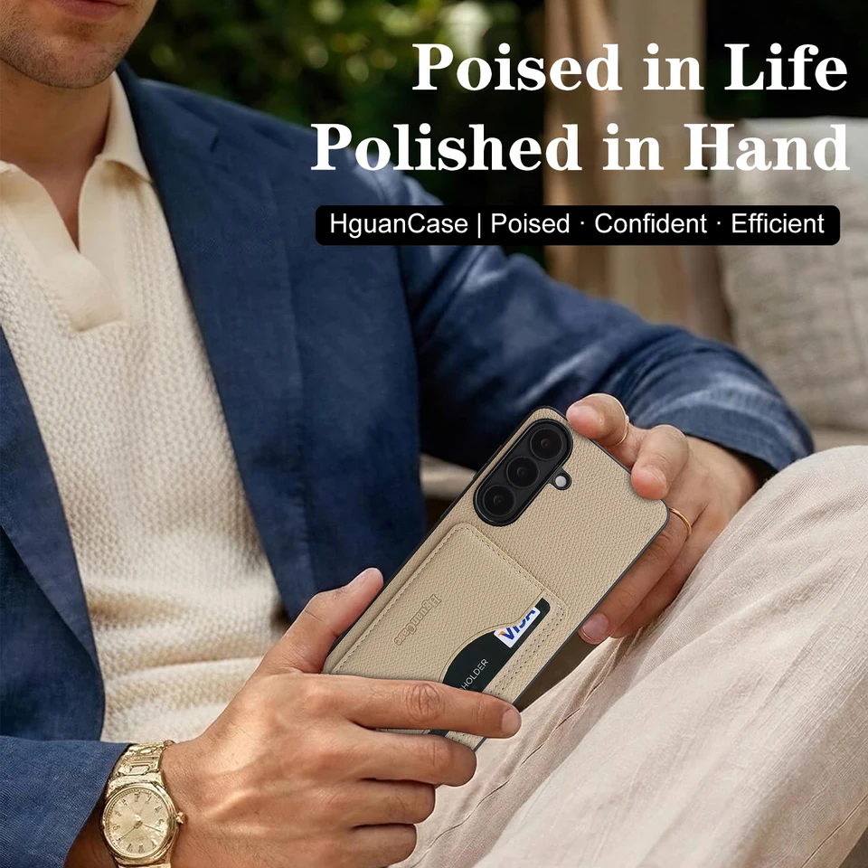 Funda de piel de PU con porta tarjetas para Samsung A57 A56 A55 A37 A36 A35 A27 A26 A17 A07 A06, diseño duradero 6
