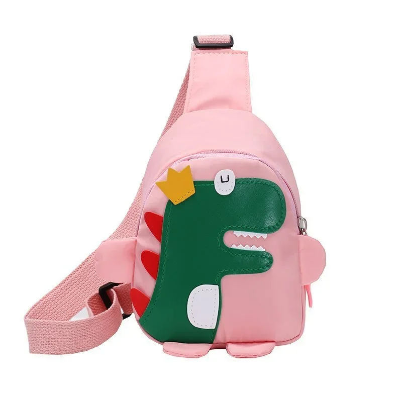 Mochila de dinossauro dos desenhos animados para meninos e meninas, Saco bonito para crianças, Crossbody Bags for Kids, Mini Cross Bag for Toddler, Moda