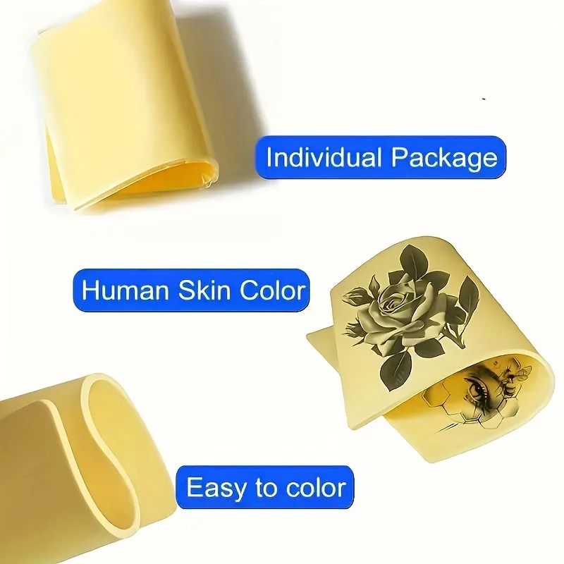20/15/10/5pcs of Yellow Tattoo Practice Skin Blank for Microblading Artists 1mm for Line Practice Tattoo Accessories