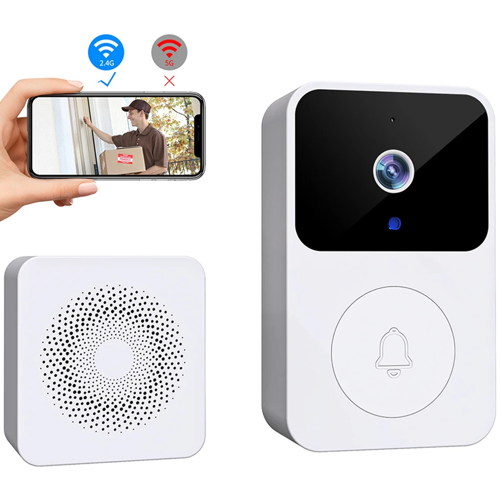 2.4GHz WiFi Wireless Video Doorbell IR Night Vision Doorbell Camera Two-way Intercom Home Door Bell Home Security System