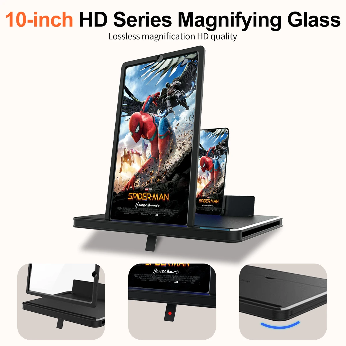 2025 New 10 Inch Hd Mobile Phone Screen Video Magnifier for Phone Holder Enlarged Screen Phone Stand Phone Accessories