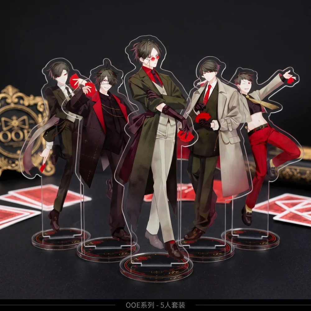 Game OOE BL Visual Novel 15cm Acrylic Stand Osaki Takeshiba Magician Suit Double Sided Desktop Ornament Keychain Fan Gift