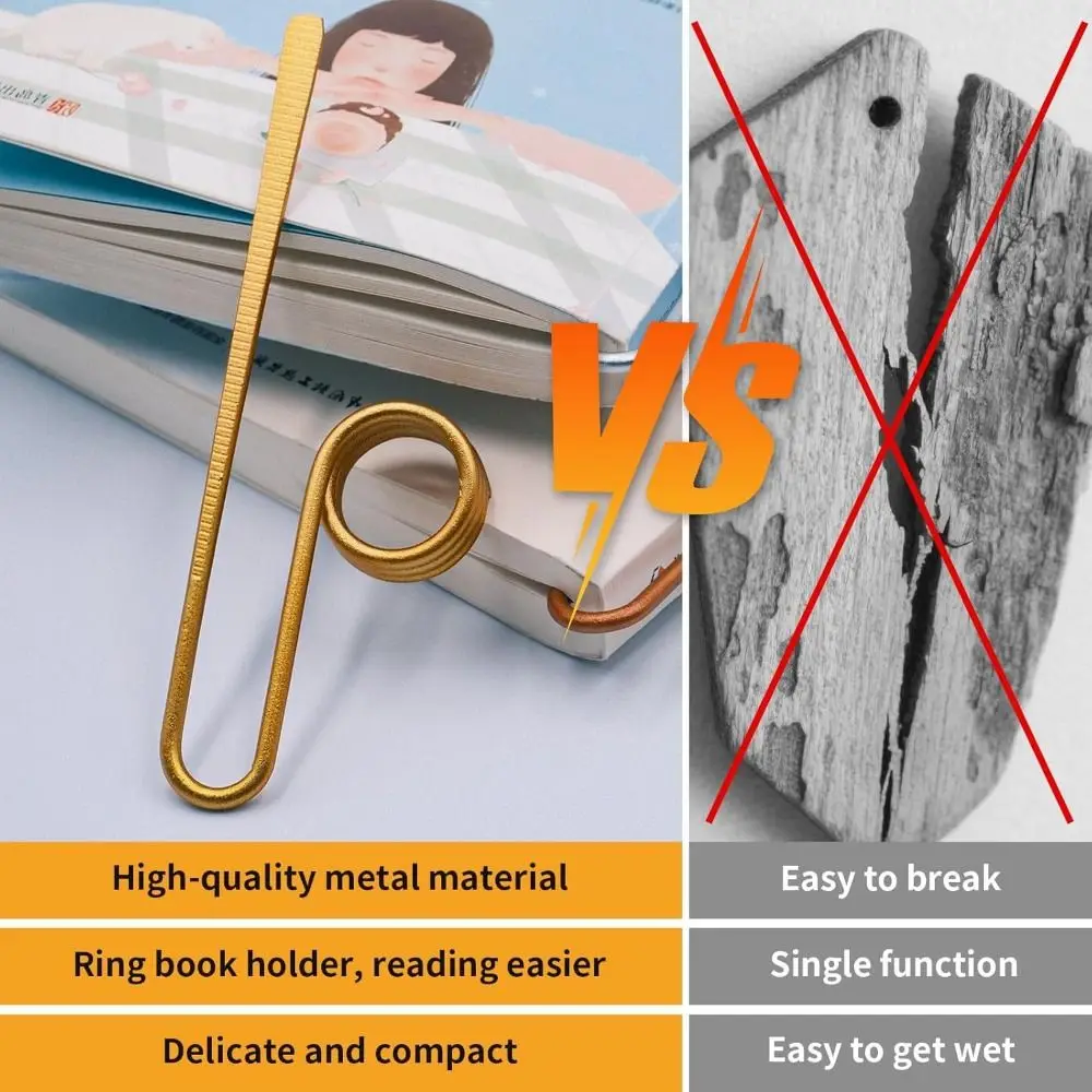 

Durable Creative Metal Book Holder Portable Exquisite Ring Bookmark Multi-function Simple Finger Ring Book Opener Holder Gift