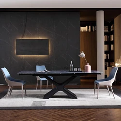 Elegant Dining Tables Rectangular Table Dinning Sets Sedentary Marble Modern Rooms Room Reception Multifunction Home Furniture