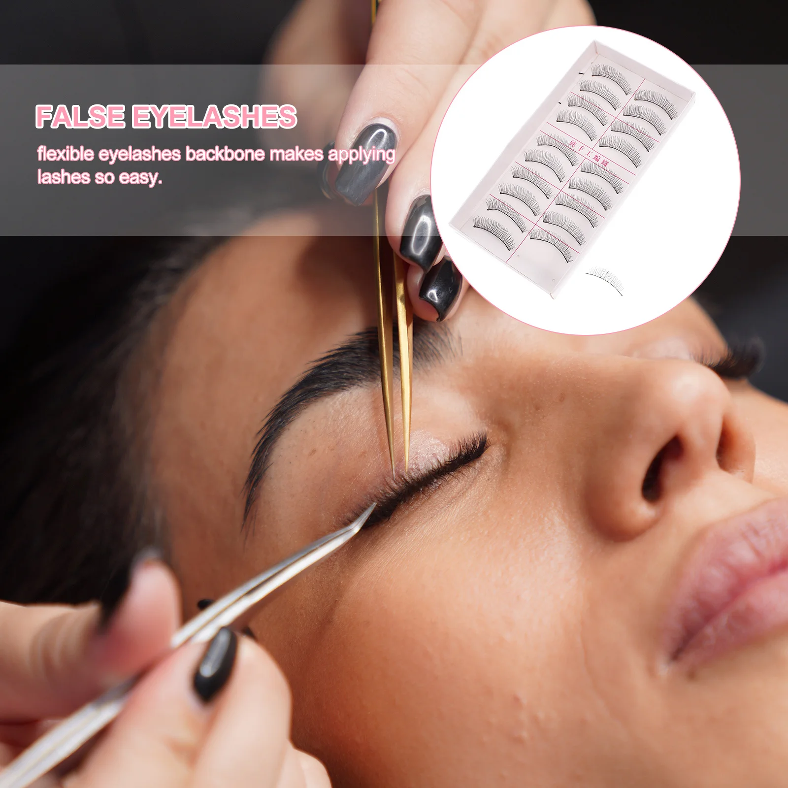 

False Eyelashes Black Long Natural Voluminous Thick Handmade Lashes Curly Reusable For Daily Wear Makeup Long False