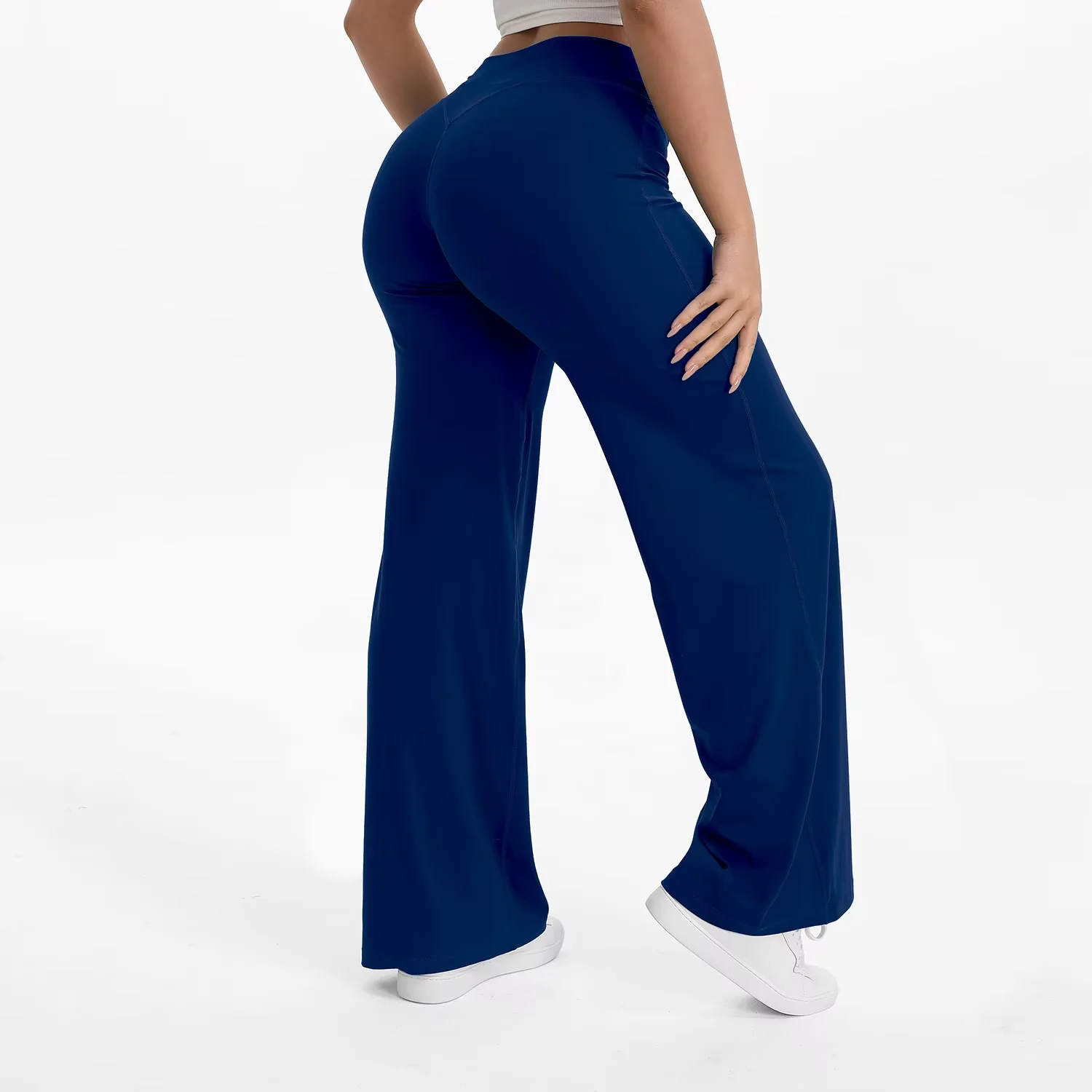 NCLAGEN Yoga-Hose SoftMotion Straight-Leg Bottoms Damen-Sportleggings mit hoher Taille GYM Naked Feel Pilates-Laufhose